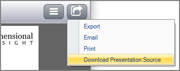 Example of the Download Presentation Source option.